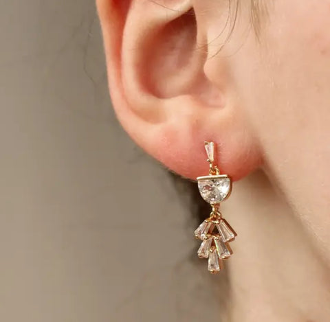 Crystal Moon Earrings