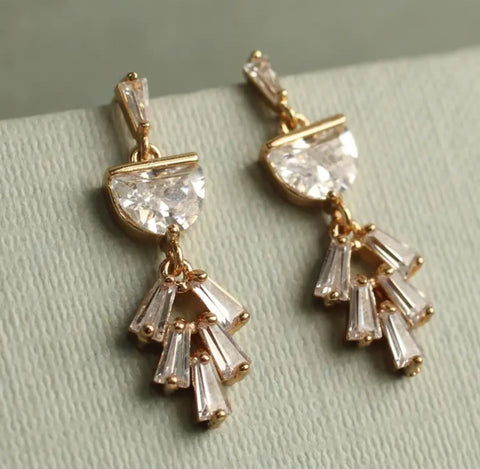 Crystal Moon Earrings