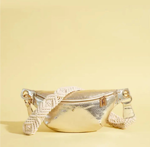 Gold Macramé Leather