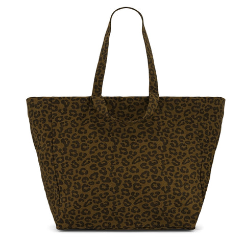 Olive Leopard Tote