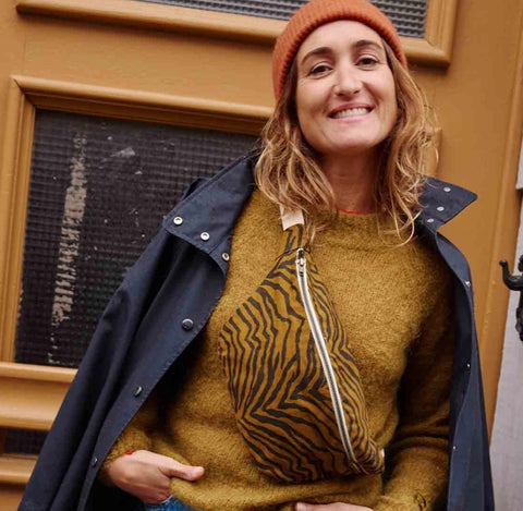 Zebra Olive Banana Bag